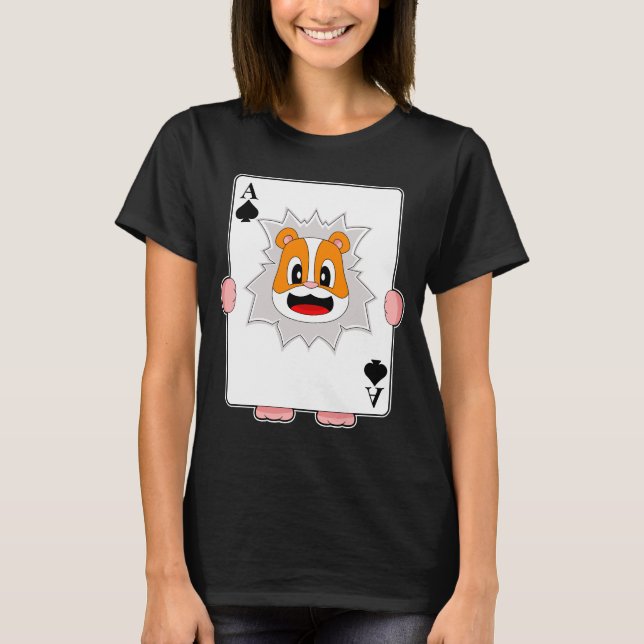 Hamster Poker Poker cards T-Shirt (Front)