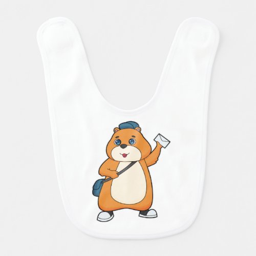 Hamster Postman Letter Baby Bib