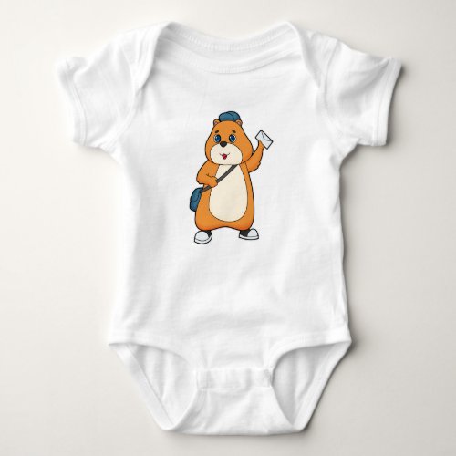 Hamster Postman Letter Baby Bodysuit