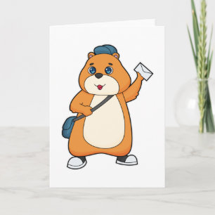 Hamster Postman Letter Card