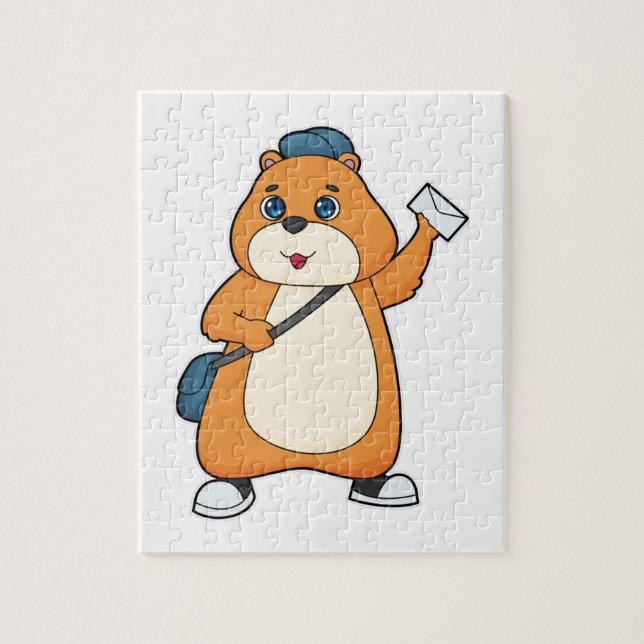 Hamster Postman Letter Jigsaw Puzzle (Vertical)