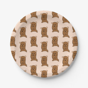 Hamster Print Paper Plates