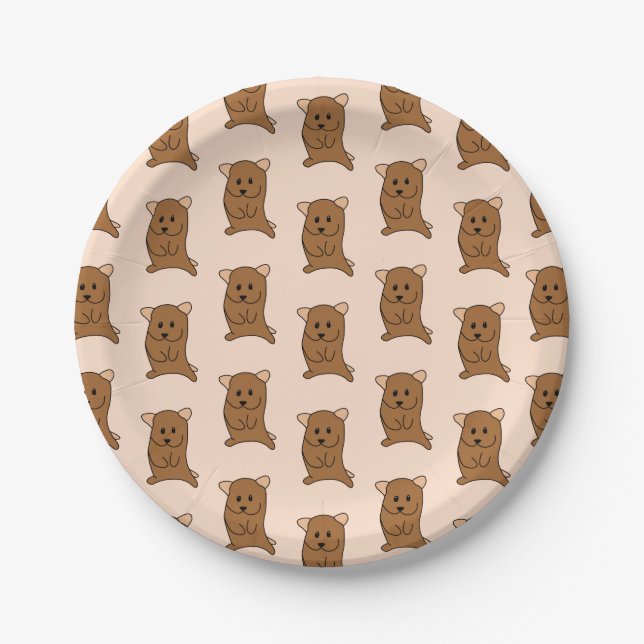 Hamster Print Paper Plates (Front)