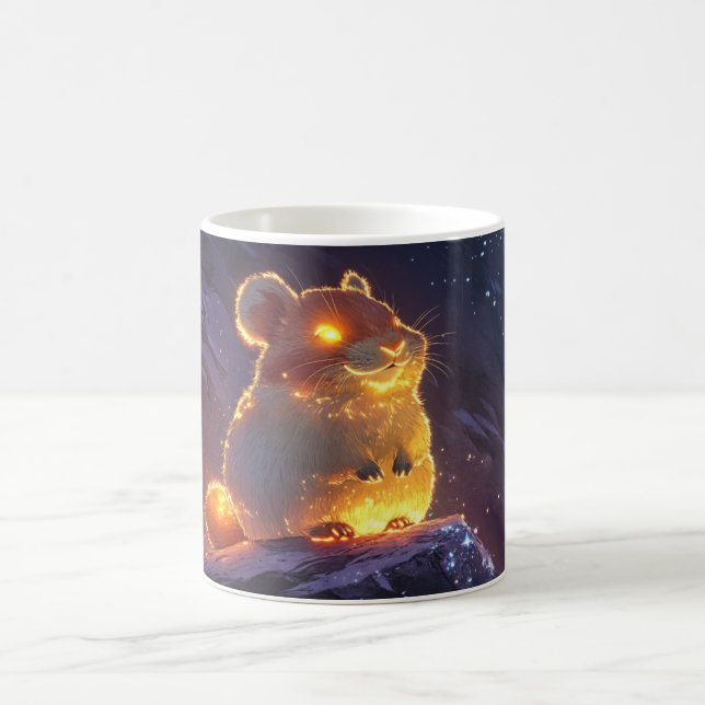  hamster rendu en 3D, éclairé de l'intérieur avec  Coffee Mug (Center)