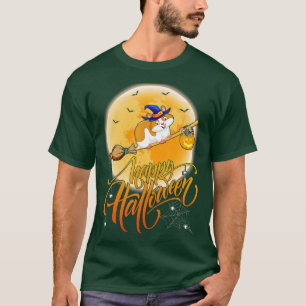 Hamster Ride Witch Shotgun Moon Vintage Hamster Ha T-Shirt