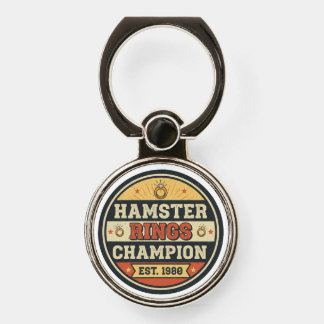 Hamster Rings Champion Retro Badge