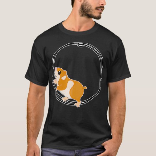 Hamster Running In a Hamster Wheel  T_Shirt