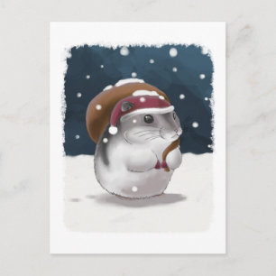 Hamster Santa Holiday Postcard