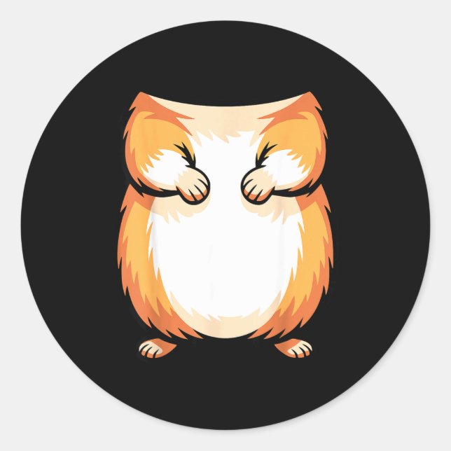 Hamster Shirt Adult Kids Men Women Brown Hamster C Classic Round Sticker (Front)