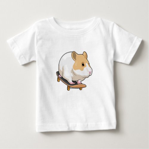 Hamster Skater Skateboard Baby T_Shirt