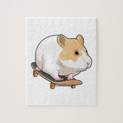 Hamster Skater Skateboard Jigsaw Puzzle