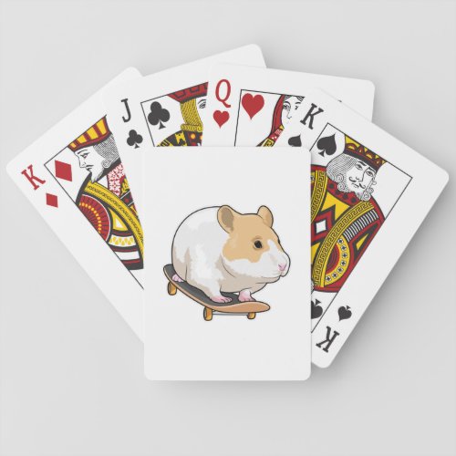 Hamster Skater Skateboard Playing Cards
