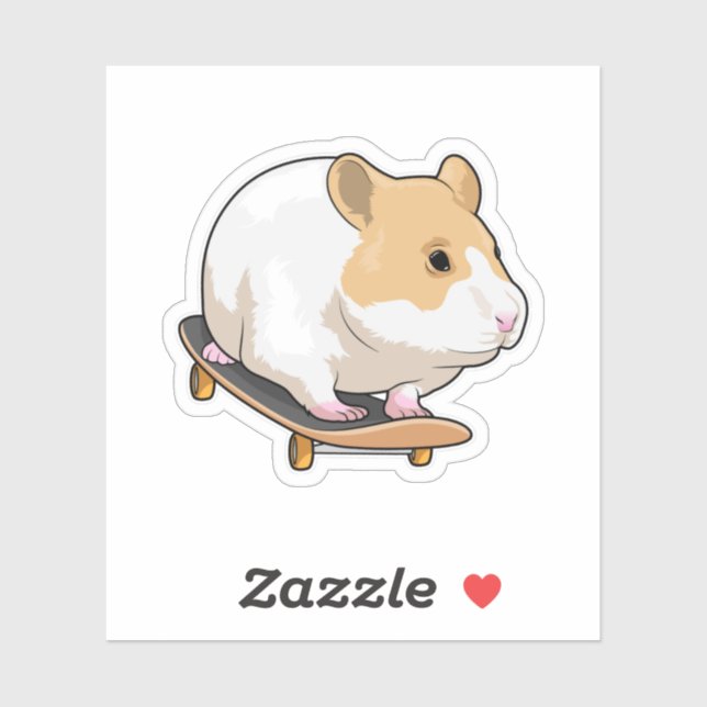 Hamster Skater Skateboard Sticker (Sheet)