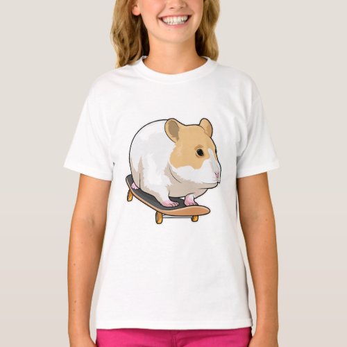 Hamster Skater Skateboard T_Shirt