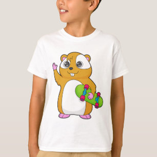 Hamster Skater Skateboard T-Shirt