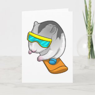 Hamster Snowboarder Snowboard Card