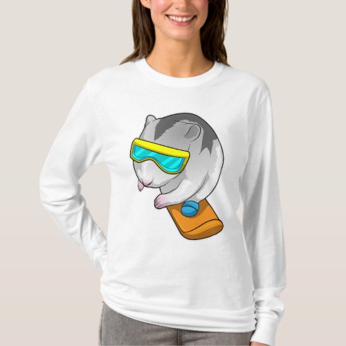 Hamster Snowboarder Snowboard T_Shirt