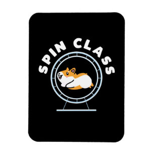 Hamster Spin Class Magnet
