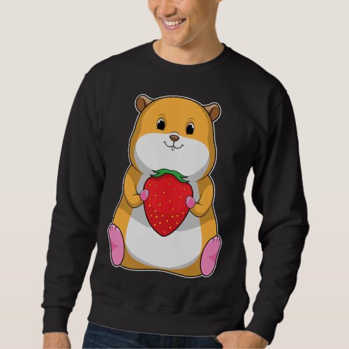 Hamster Strawberry Fruit Sweatshirt