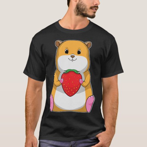 Hamster Strawberry Fruit T_Shirt