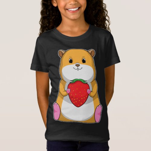 Hamster Strawberry Fruit T_Shirt