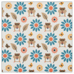 Hamster &amp; Sunflower Seamless Pattern Fabric