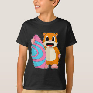 Hamster Surfer Surfboard T-Shirt