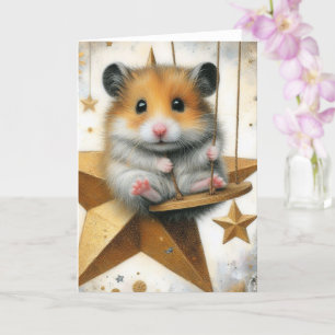 Hamster Swings Amongst the Stars All Occasions Card