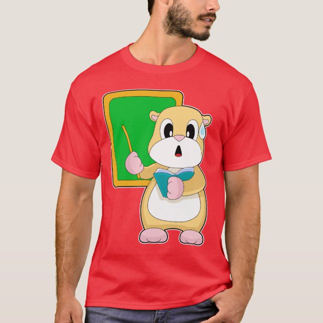 Hamster Teacher Blackboard School T-Shirt (Front)
