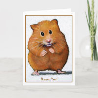 HAMSTER THANK YOU CARD