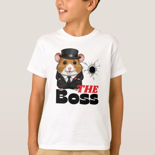 Hamster the mafia boss T_Shirt