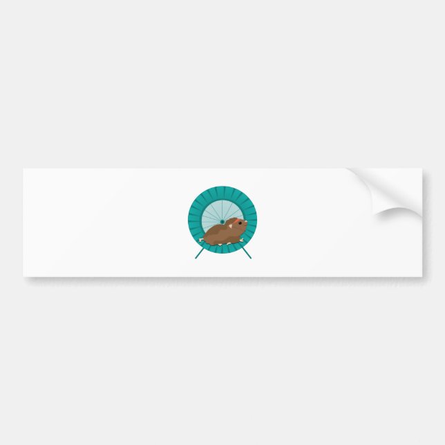 Hamster Treadmill Bumper Sticker (Front)