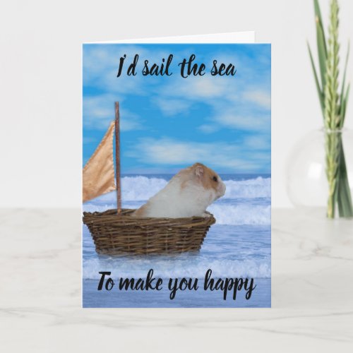 Hamster valentine card