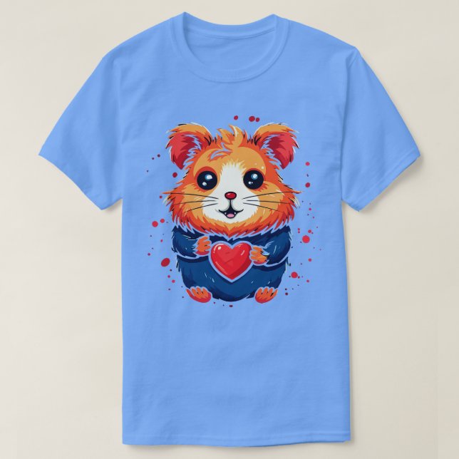 Hamster Valentine Day T-Shirt (Design Front)