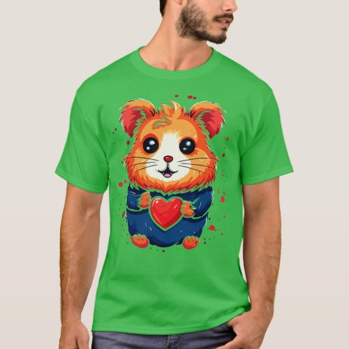 Hamster Valentine Day T_Shirt