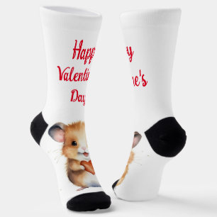 Hamster Valentine's Day Crew Socks