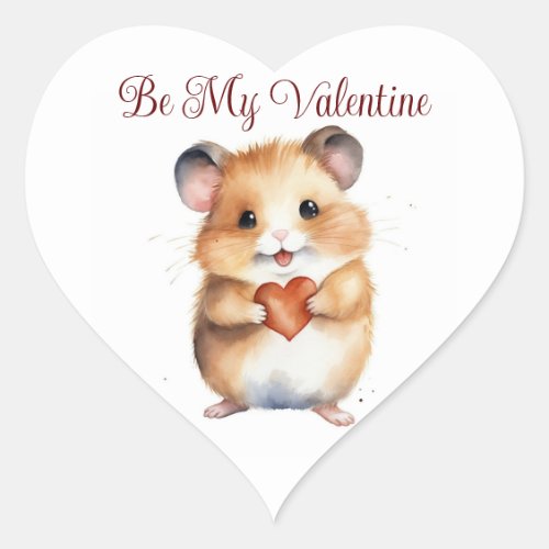 Hamster Valentines Day Sticker