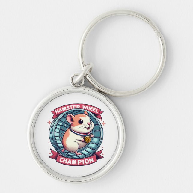 Hamster Wheel Champion Keychain (Front)