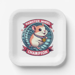 Hamster Wheel Champion Paper Plates