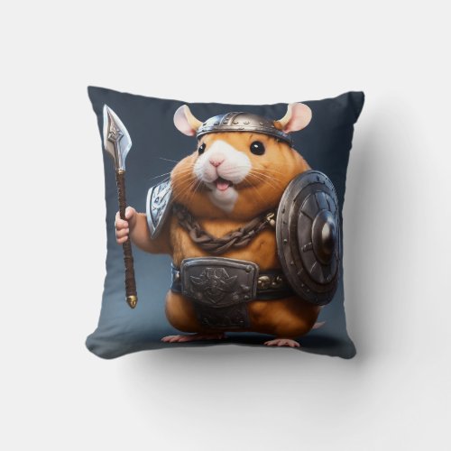 Hamster Wheel Hustle Tees Round and Round We Go Throw Pillow