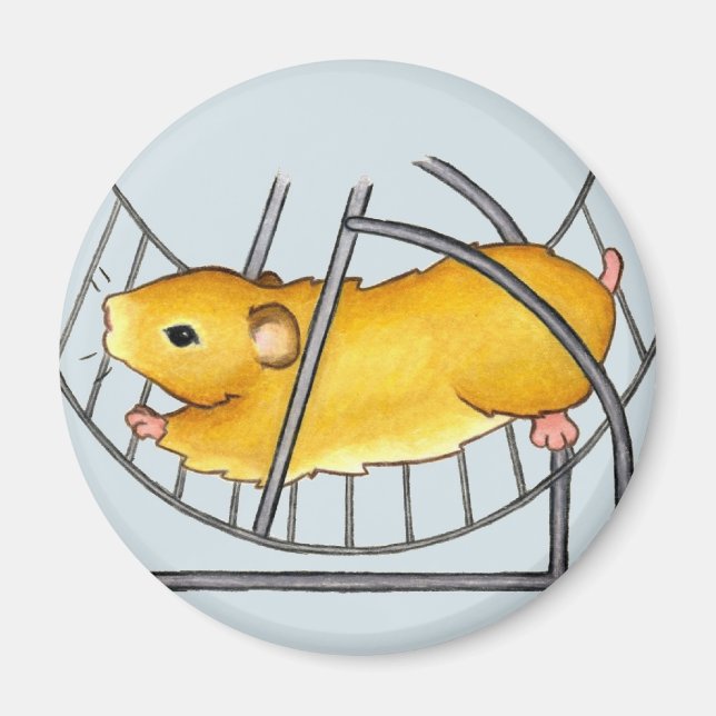 Hamster Wheel Ted Magnet (Front)