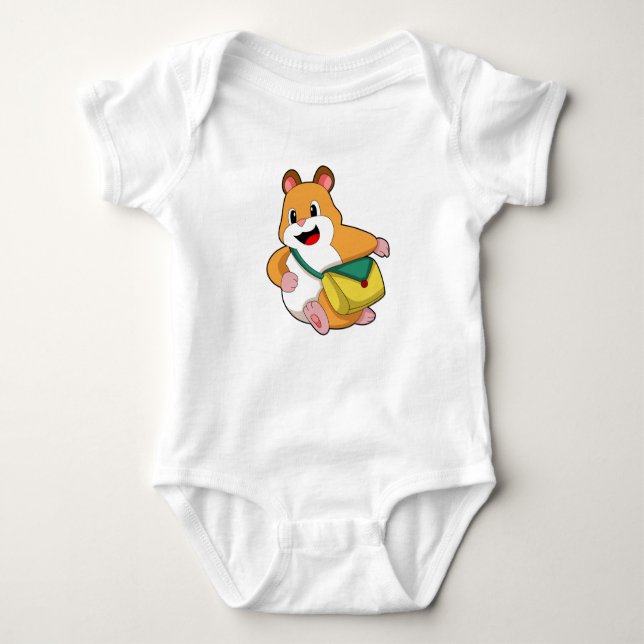 Hamster with Bag.PNG Baby Bodysuit (Front)