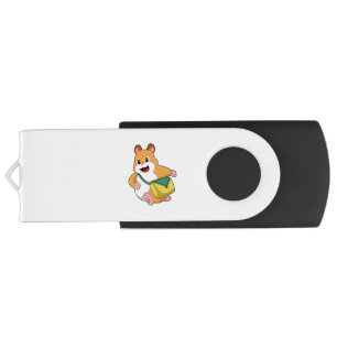 Hamster with Bag.PNG Flash Drive