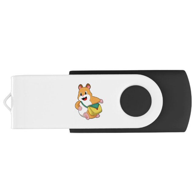 Hamster with Bag.PNG Flash Drive (Back)