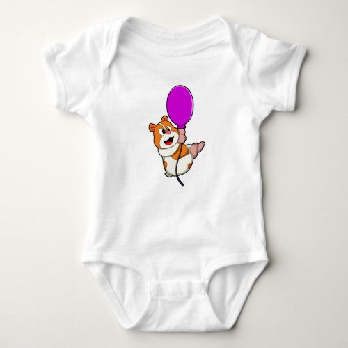 Hamster with Balloon Baby Bodysuit