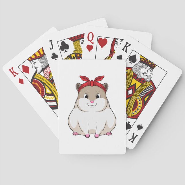 Hamster with Bandana Poker Cards (Back)
