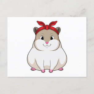 Hamster with Bandana Postcard