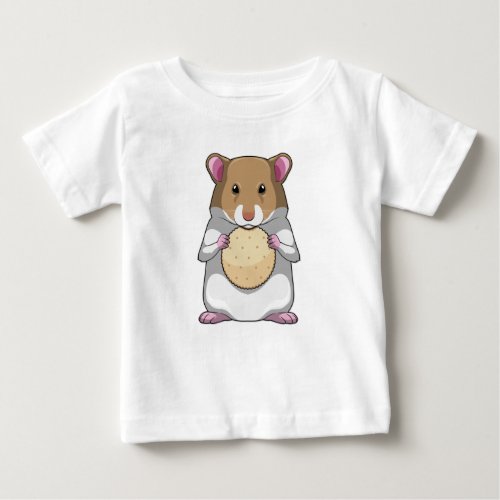 Hamster with Biscuit Baby T_Shirt