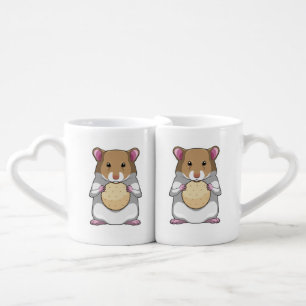 Hamster with Biscuit Coffee Mug Set