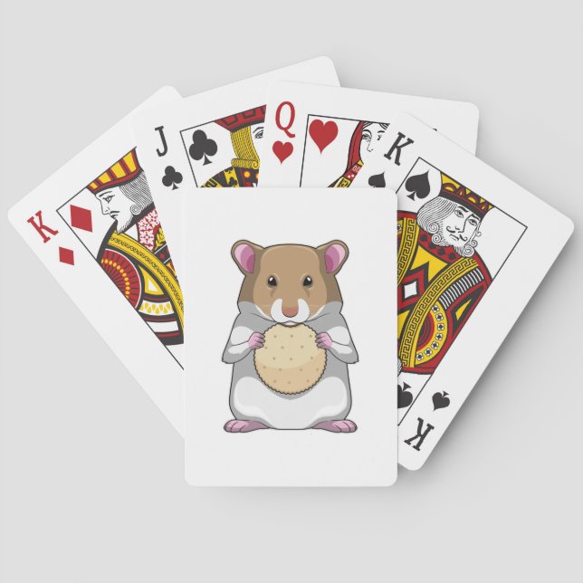 Hamster with Biscuit Poker Cards (Back)